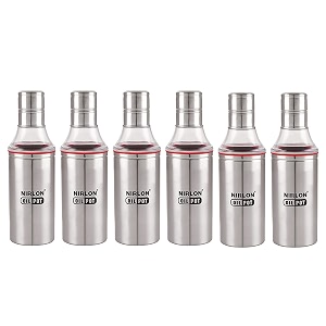 nirlon high durable steel cooking oil dispenser for hotel home 600 ml pack of 6 pcs