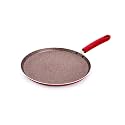 Nirlon Kitchen Accessories for Cooking Aluminium Non Stick Induction Red Stone Roti Flat Tawa for Induction/Gas Stove Tops(New_Red Stone_Flat_Tawa)