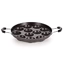 Nirlon Non-Stick Aluminium 12 Cavity Appam PatraPaniyarakkal | Paniyaram | Appam Pan | Pan Cake Maker | Ponganal Maker | Kuzhi Paniyaram | Paddu Tawa with 2 Side Handle[3mm_Clasic_AP12_No_LID]