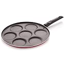 NIRLON Non Stick Aluminium 7 Cavity Appam/Uttapam/Pan Cake Maker Uttapam Tawawith Handle[3mm_Clasic_UP7]
