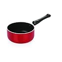 Nirlon Non-Stick Aluminium Sauce Pan, 1.8 Litres, Red/Black (BT-SPB-2-6MM)