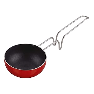 nirlon non-stick aluminium tadka vagariyatadka pan -11cm - red 3mm classic_vg