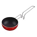 Nirlon Non-Stick Aluminium Tadka Vagariya/Tadka Pan -11cm - RED |3mm Classic_VG