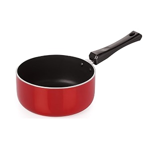 nirlon non stick food grade quality aluminium sauce panmilk pancoffee pantea pantea potmilk pot 16cm - 12 ltr lpg stove compatible only3mm_clasic_spm 12 liter