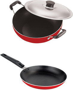 nirlon non-stick non-stick coated cookware set ptfe non-stick aluminium 2 - piece