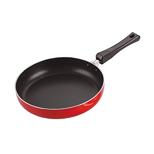 nirlon non stick pfoa free non-toxic food grade quality aluminium fry panfrying panpasta pan 22cm diameter without lid lpg stove compatible only 3mm classic_fp_11