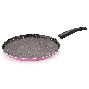nirlon orchid granite non stick aluminium gas amp stovetops friendly flat dosa tawa 26cm color-pinkorchid_granite_flat_tawa26cm