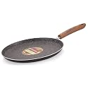 Nirlon Smoky Wood Non Stick Aluminium Gas &amp; stovetops Friendly Flat Dosa Tawa 26cm Color-Black(Smoky_Wood_Flat_Tawa26cm)