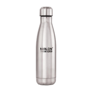 nirlon stainless steel double insulated wall vacuum bottle hot  cold for 24 hours 750 ml steel flask