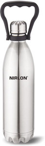 nirlon stainless steel double insulated wall vacuum bottle hot  cold for 24 hours 1800 ml steel bottle pack of 1 silver