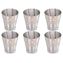 NIRLON Stainless Steel Heavy Gauge Glass Set of 6, 250ml