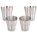 NIRLON Stainless Steel Heavy Gauge Glass Set of 4, 250ml