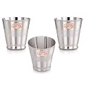 NIRLON Stainless Steel Heavy Gauge Glass Set of 3, 250ml