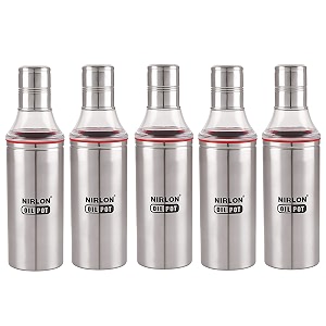 nirlon leak proof oil dispenser 800 ml pack of 5