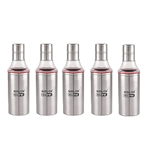 nirlon steel large cooking oil dispenser for home hotel restraturent 600 ml pack of 05
