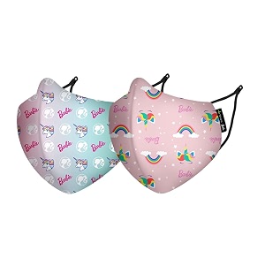 nirvana mask pack of 2 n95 nanotechnology masks  anti-pollution mask for kids amp adults  official merchandise partner for disney marvel amp barbie