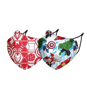 nirvana mask pack of 2 n95 nanotechnology masks  anti-pollution mask for kids amp adults  official merchandise partner for disney marvel amp barbie