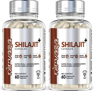 nirvasa shilajit with safed mulsi for strength power  stamina