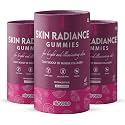 Nirvasa Skin Radiance Gummies (Orange Flavour) with Marine Collagen, Hyaluronic Acid &amp; Vitamin C | Skin Collagen Booster for Radiant &amp; Glowing Skin | Sugar-Free for Men &amp; Women - 60 Gummies Set of 3
