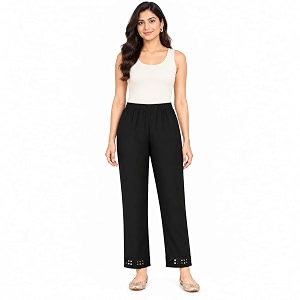 NIRVII Womens Rayon Designer Straight Kurti Pant
