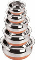 Nirvika Cookware set New pot pan Copper Bottom handi Set Cookware Set (Stainless Steel, Copper, 5 - Piece) patila set/bhagona/pot pan/milk pan/serving bowl/biryani punjabi tope/tapeli/pateli/Punjabi/ URLI/ serveware/storeware