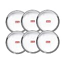 Stainless Steel 6pc Thali Plate(13 inch) Kitchenware Set Ideal for Home, Restaurants and Family Use, Silver