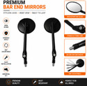 nirwana Manual Rear View Mirror, Passenger Side, Driver Side For Royal Enfield, Universal For Bike CD Deluxe, Activa, Dream Yuga, Classic 500, Universal For Bike