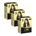 Nisha 10 Minute Quick Henna Powder Hair Colour - Organic Henna-Based Instant Hair Colour for Women &amp; Men, 100% Gray Coverage, Ammonia-Free, Natural Black Hair Dye (60g Each, Pack of 3)
