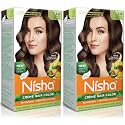 Nisha Ammonia Free Creme Hair Color 3 Dark Brown Hair Color For Women and Men Hair Color Dark Brown Hair Color Long Lasting Semi Permanent Hair Color Pack of 2 …