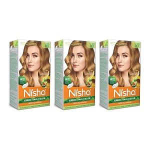 nisha crme blonde hair color 73 honey blonde 90ml  60gm pack of 3 