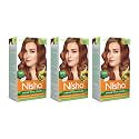 Nisha Creme Hair Color, Permanent Hair Colour Golden Brown, Silky &amp; Shiny 100% Grey Coverage &amp; Ammonia Free Color With Natural Henna Extract, 60G+60Ml