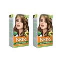 Nisha Creme Hair Color, Permanent Hair Colour Dark Blonde, Silky &amp; Shiny 100% Grey Coverage &amp; Ammonia Free Color With Natural Henna Extract, 60G+60Ml