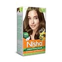 Nisha Crème Hair Color with Natural Henna Extracts for Unisex, 60g + 60ml + 18ml - 5.0 Light Blonde (Pack of 1) …