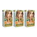 Nisha Creme Hair Color, Permanent Hair Colour Light Blonde, Silky &amp; Shiny 100% Grey Coverage &amp; Ammonia Free Color With Natural Henna Extract, 60G+60Ml