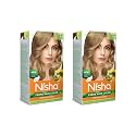 Nisha Creme Hair Color, Permanent Hair Colour Light Blonde, Silky &amp; Shiny 100% Grey Coverage &amp; Ammonia Free Color With Natural Henna Extract, 60G+60Ml