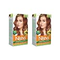 Nisha Cream hair color (120 ml/each) with Rich, Bright, Long Lasting Shine Hair Color NO AMMONIA Cream FORMULA smooth care for your precious hair! GOLDEN Brown 4.3 (Pack of 2) …