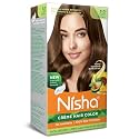Nisha Cream hair color no ammoniaCream formula (60gm+60ml Each Pack) Light Brown(Pack of 1)