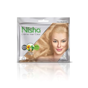 nisha cream hair color rich bright long lasting hair colouring for ultra soft deep shine 100 grey coverage conditioning with natural herbs ultra blonde pack of 6