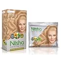 Nisha Cream Hair Color Rich Bright Long Lasting Hair Colouring For Ultra Soft Deep Shine 100% Grey Coverage Conditioning With Natural Herbs 60gm Jumbo + 40gm Sachet Pack (Ultra Blonde)
