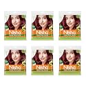 Nisha Cream Hair Color Rich Bright Long Lasting Hair Colouring For Ultra Soft Deep Shine 100% Grey Coverage Conditioning With Natural Herbs Burgundy (Pack of 6) …