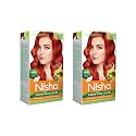 Nisha Cream Hair Color With Rich, Bright, Long Lasting Shine Hair Color No Ammonia Cream Formula Smooth Care For Your Hair! 120gm Each Pack Copper Red 5.64 (Pack of 2) …