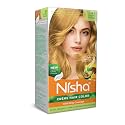Nisha Cream Hair Color With Rich, Bright, Permanent Hair Color Creme Formula Smooth Care For Your Precious Hair! 150gm Golden Blonde 8.1 (Pack of 1) …