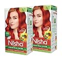 Nisha Cream Permanent Hair Color No Ammonia Cream Formula Permanent Fashion Highlights(60Gm+60Ml Each Pack) Copper Red (Pack Of 2) …