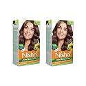 Nisha Cream Permanent Hair Color No Ammonia Cream Formula Permanent Fashion Highlights(60Gm+60Ml Each Pack) Chocolate Brown (Pack Of 2)