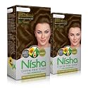 Nisha Cream Permanent Hair Color No Ammonia Cream Formula Permanent Fashion Highlights(60Gm+60Ml Each Pack) Light Brown (Pack Of 2)