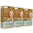 Nisha Cream Permanent Hair Color Long Lasting Fashion Highlights (60Gm+90Ml Each Pack) Golden Blonde (Pack Of 3) …