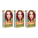 Nisha Creme Hair Color, Permanent Hair Colour Cherry Red, Silky &amp; Shiny 100% Grey Coverage Rich Bright Long Lasting Hair Colouring For Ultra Soft Deep Shine Hair Dye (Pack of 3)