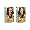 Nisha Creme Hair Color, Permanent Hair Colour Chocolate Blonde, Silky &amp; Shiny 100% Grey Coverage &amp; Ammonia Free Color With Natural Henna Extract, 60G+60Ml
