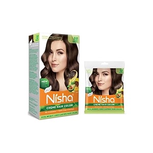 nisha creme hair color combo of pack dark brown 120gm jumbo  40gm sachet pack 