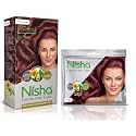 Nisha Cream Hair Color Rich Bright Long Lasting Hair Colouring For Ultra Soft Deep Shine 100% Grey Coverage Conditioning With Natural Herbs 60gm Jumbo + 40gm Sachet Pack (Cherry Red) …